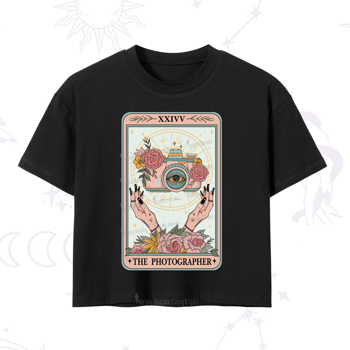Purplehecate The Photographter Tarot Crop T-Shirt