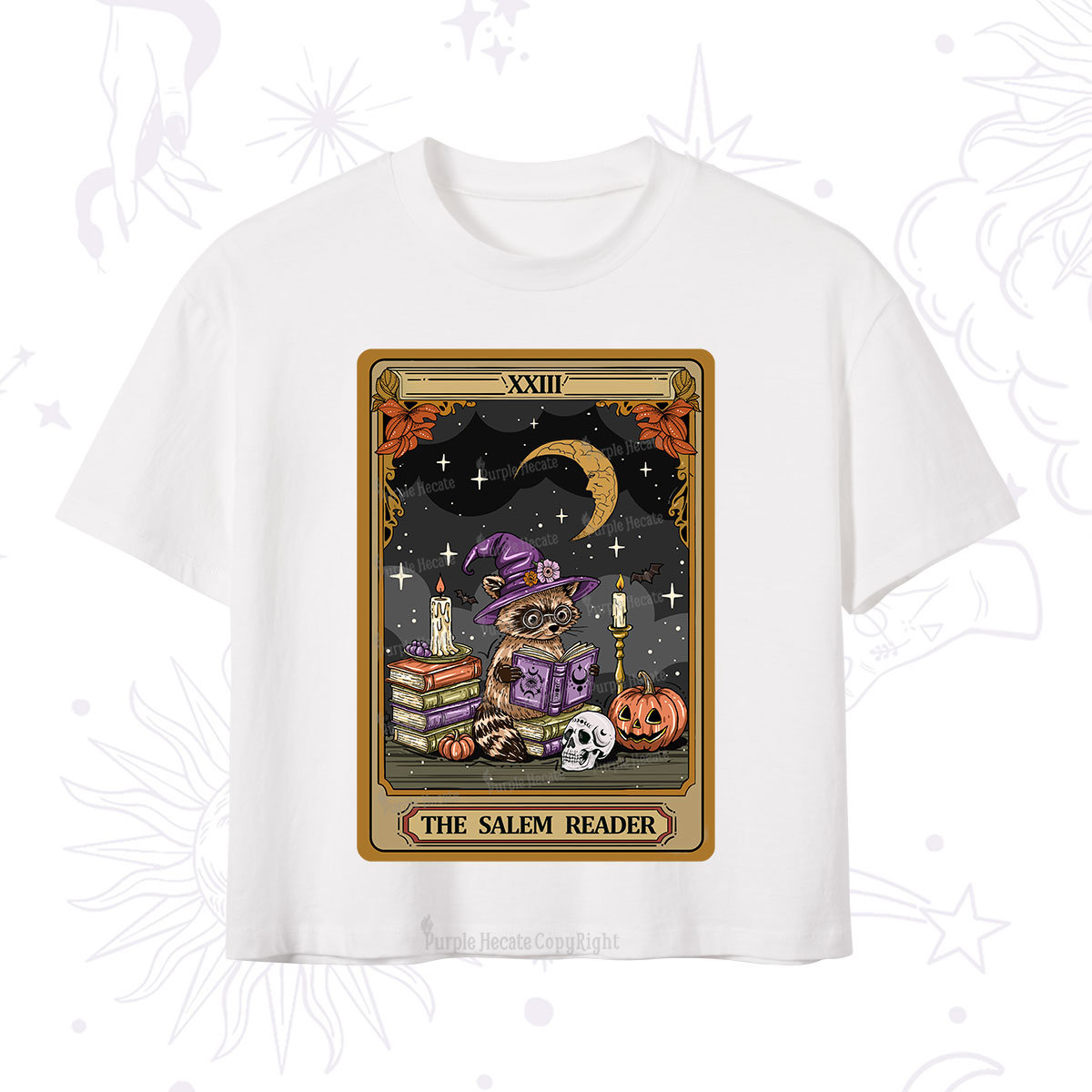Purplehecate The Salem Reader Tarot Crop T-Shirt