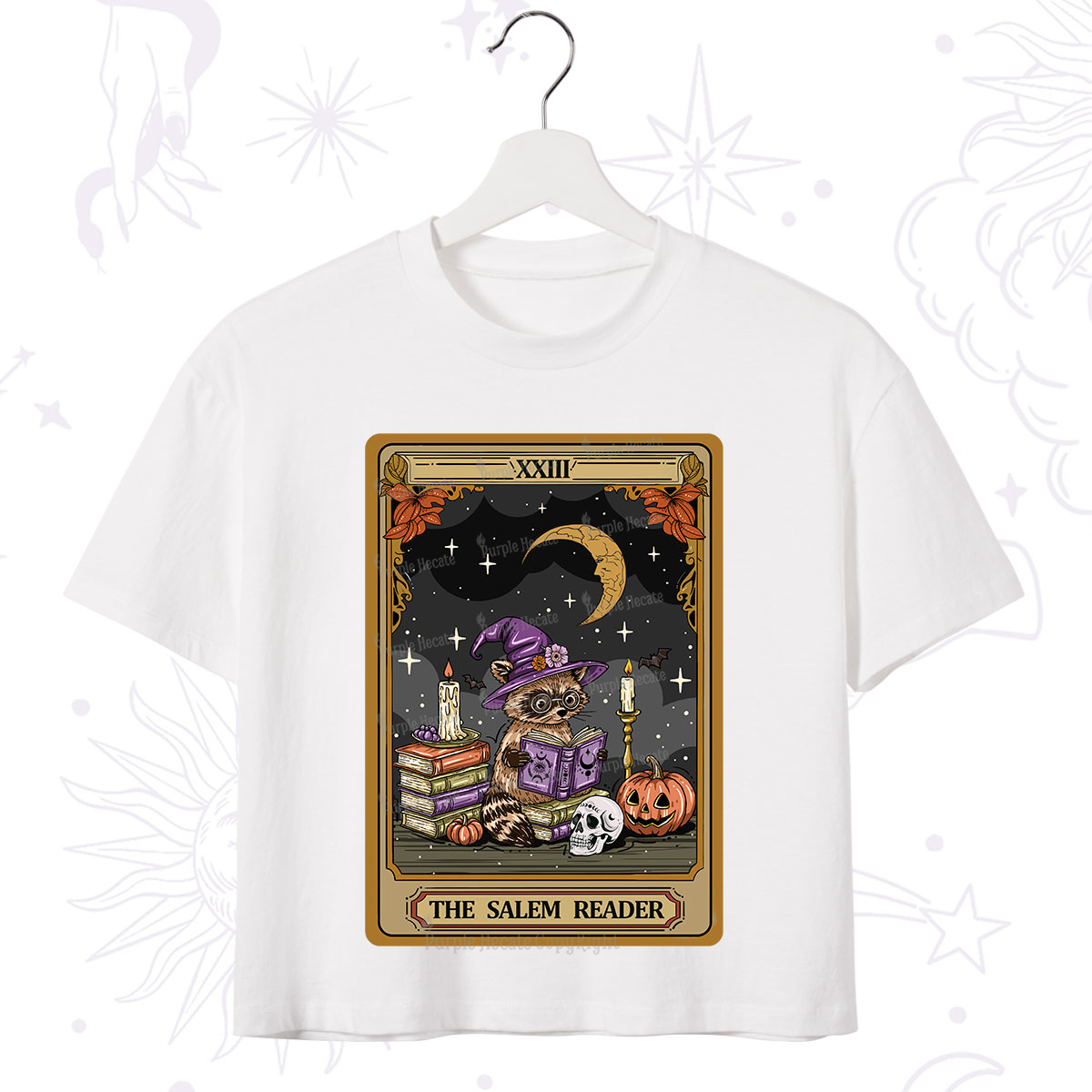 Purplehecate The Salem Reader Tarot Crop T-Shirt