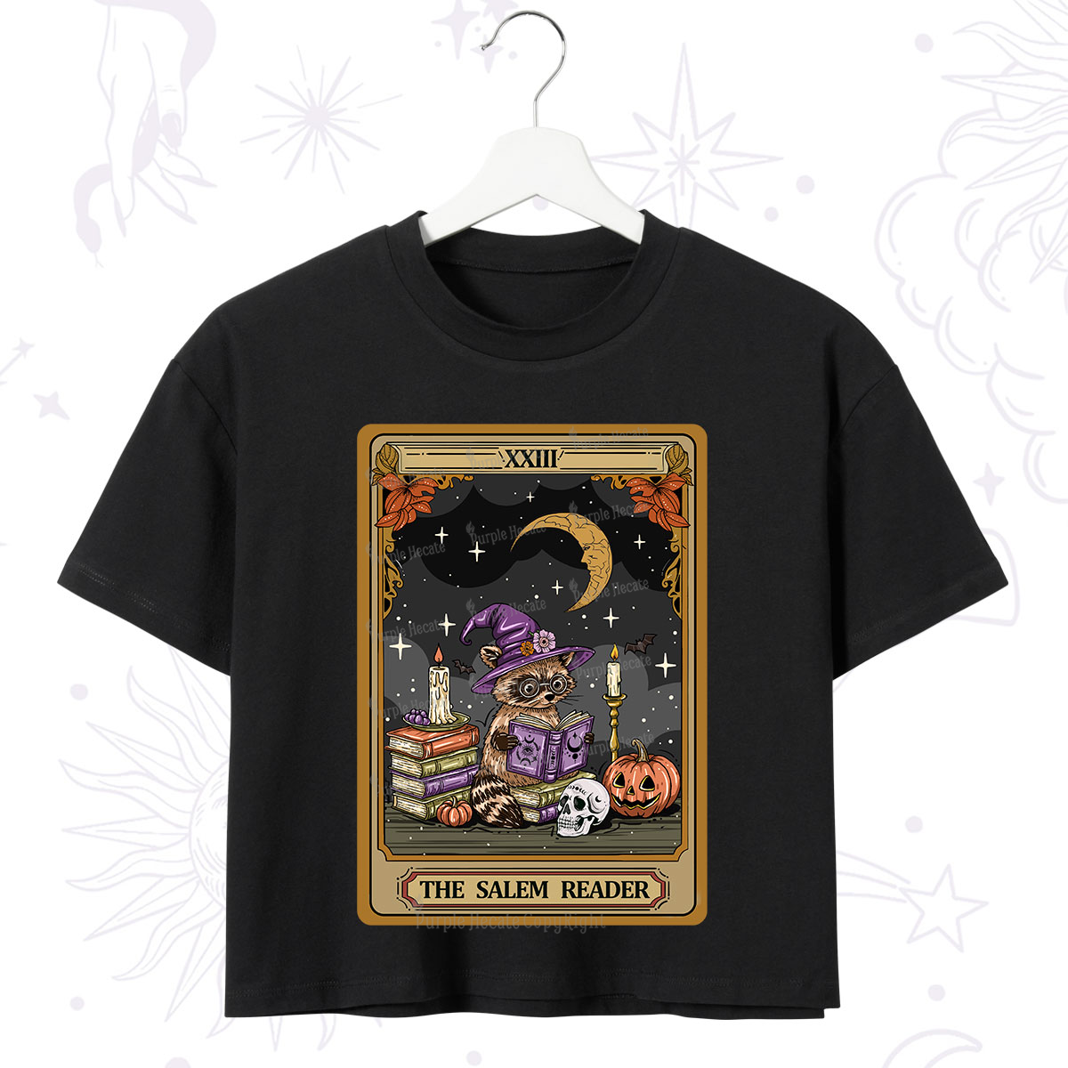 Purplehecate The Salem Reader Tarot Crop T-Shirt