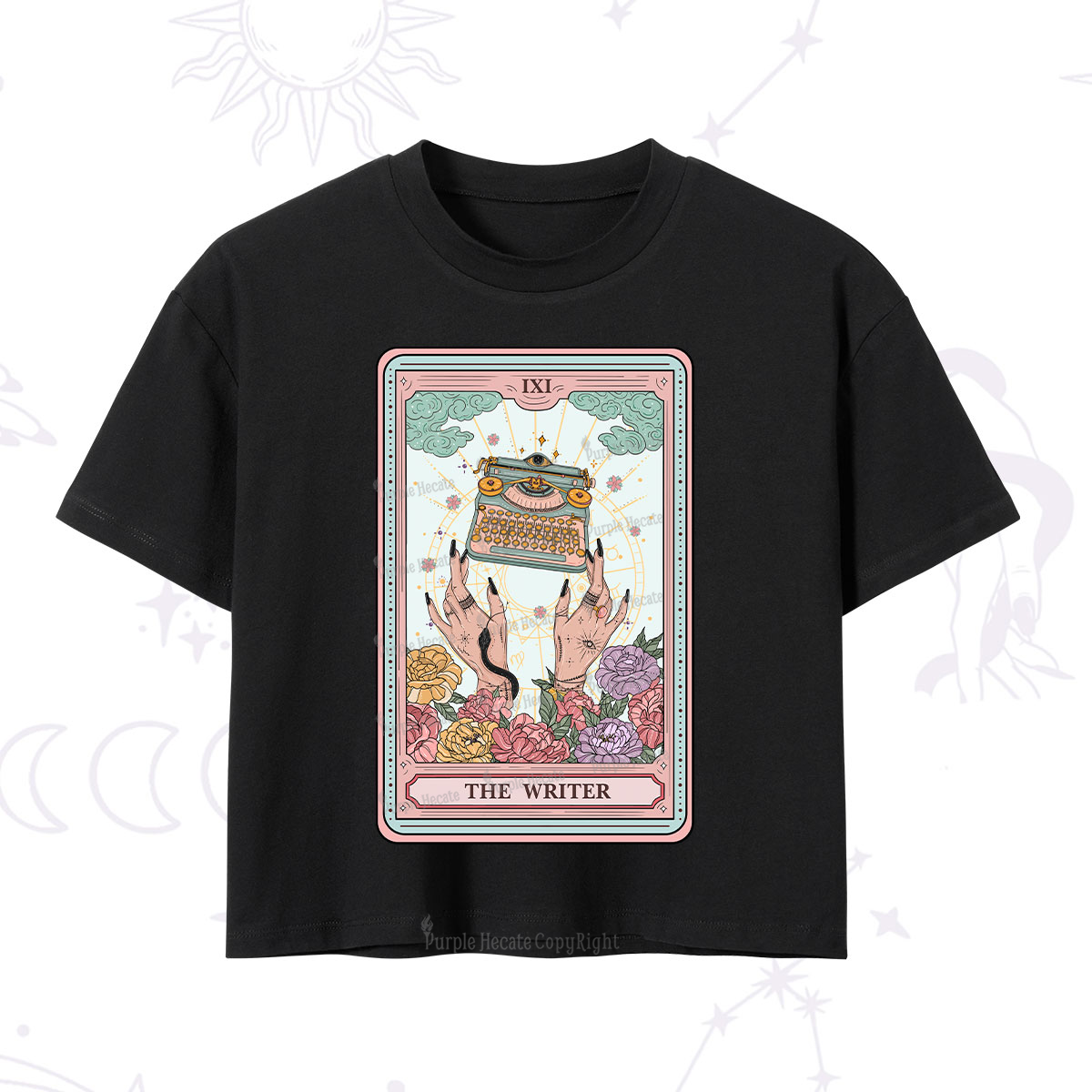 Purplehecate The Writer Tarot Card Crop T-Shirt