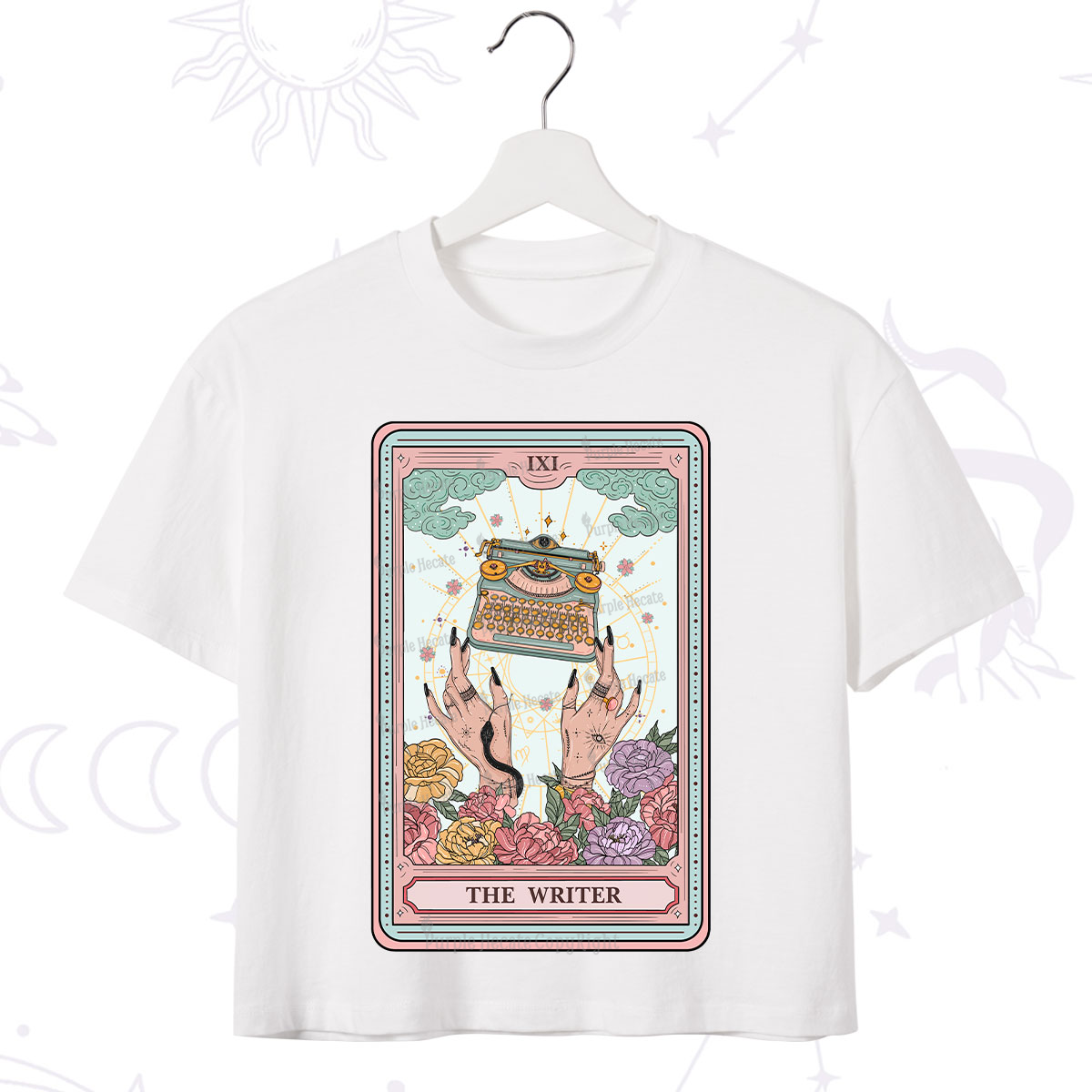 Purplehecate The Writer Tarot Card Crop T-Shirt