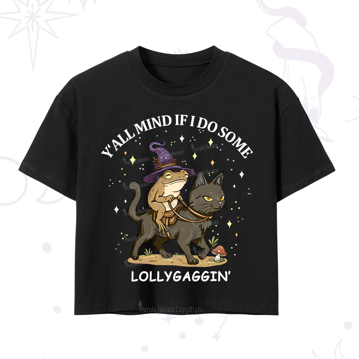 Purplehecate Y'all Mind If I Do Some Lollygaggin' Crop T-Shirt