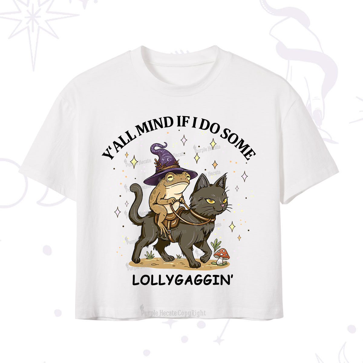 Purplehecate Y'all Mind If I Do Some Lollygaggin' Crop T-Shirt