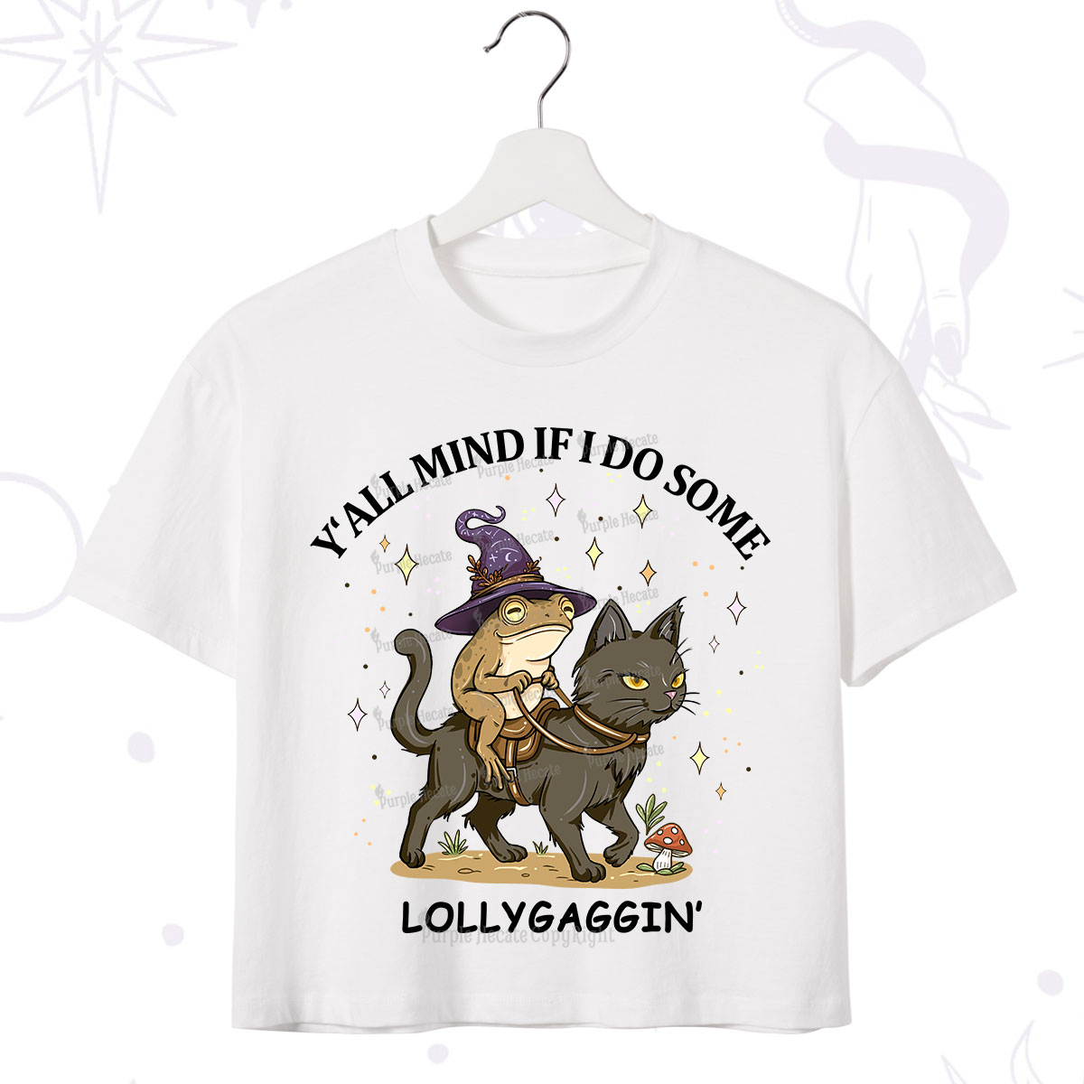 Purplehecate Y'all Mind If I Do Some Lollygaggin' Crop T-Shirt