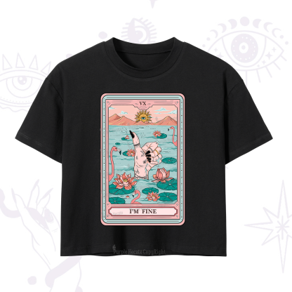 Purplehecate The I'm Fine Tarot Crop T-Shirt