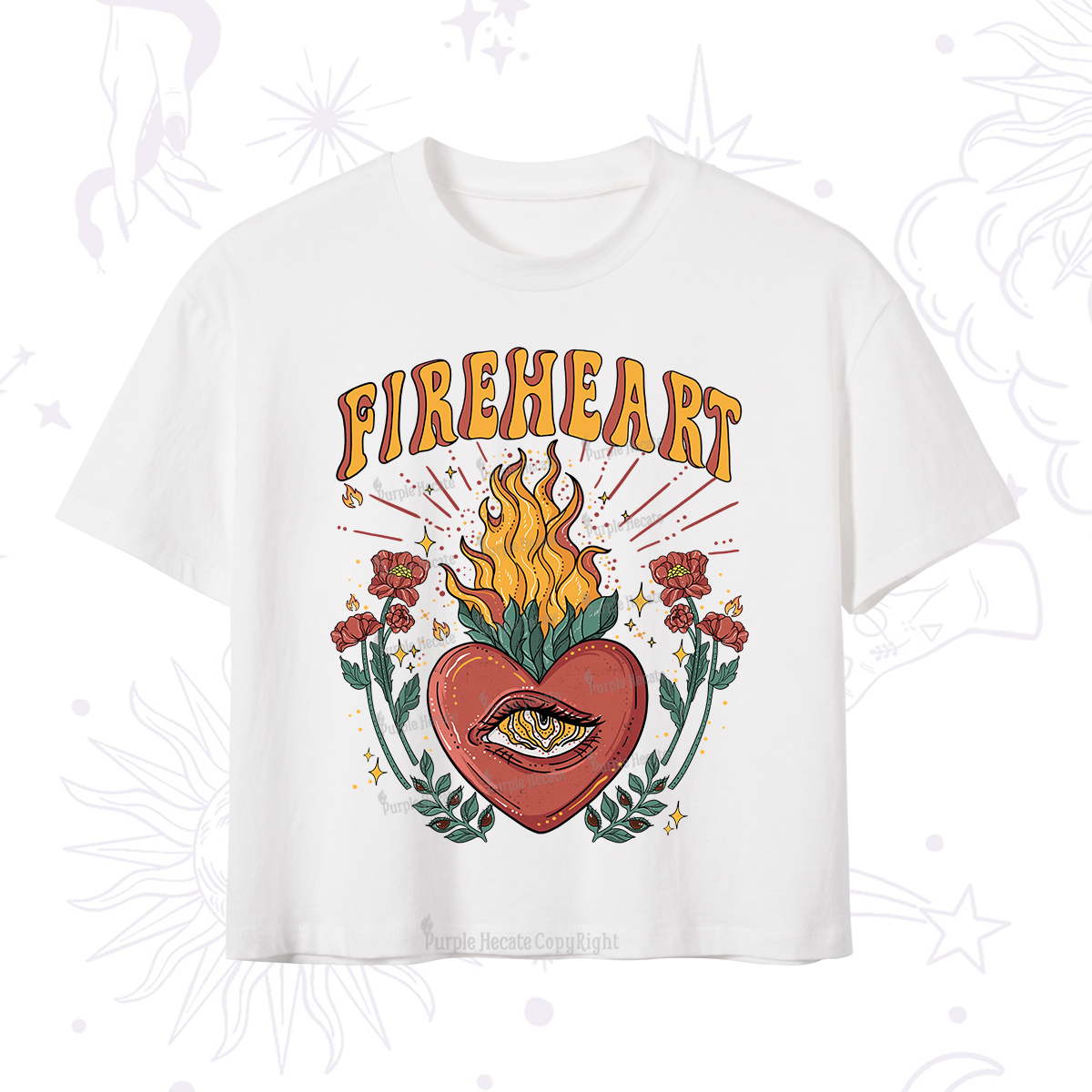 Purplehecate Fireheart Crop T-Shirt