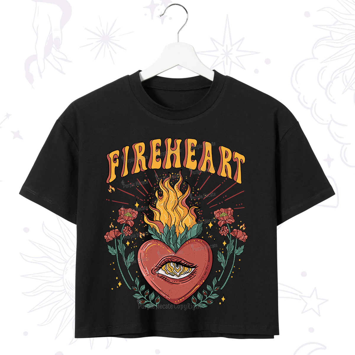 Purplehecate Fireheart Crop T-Shirt