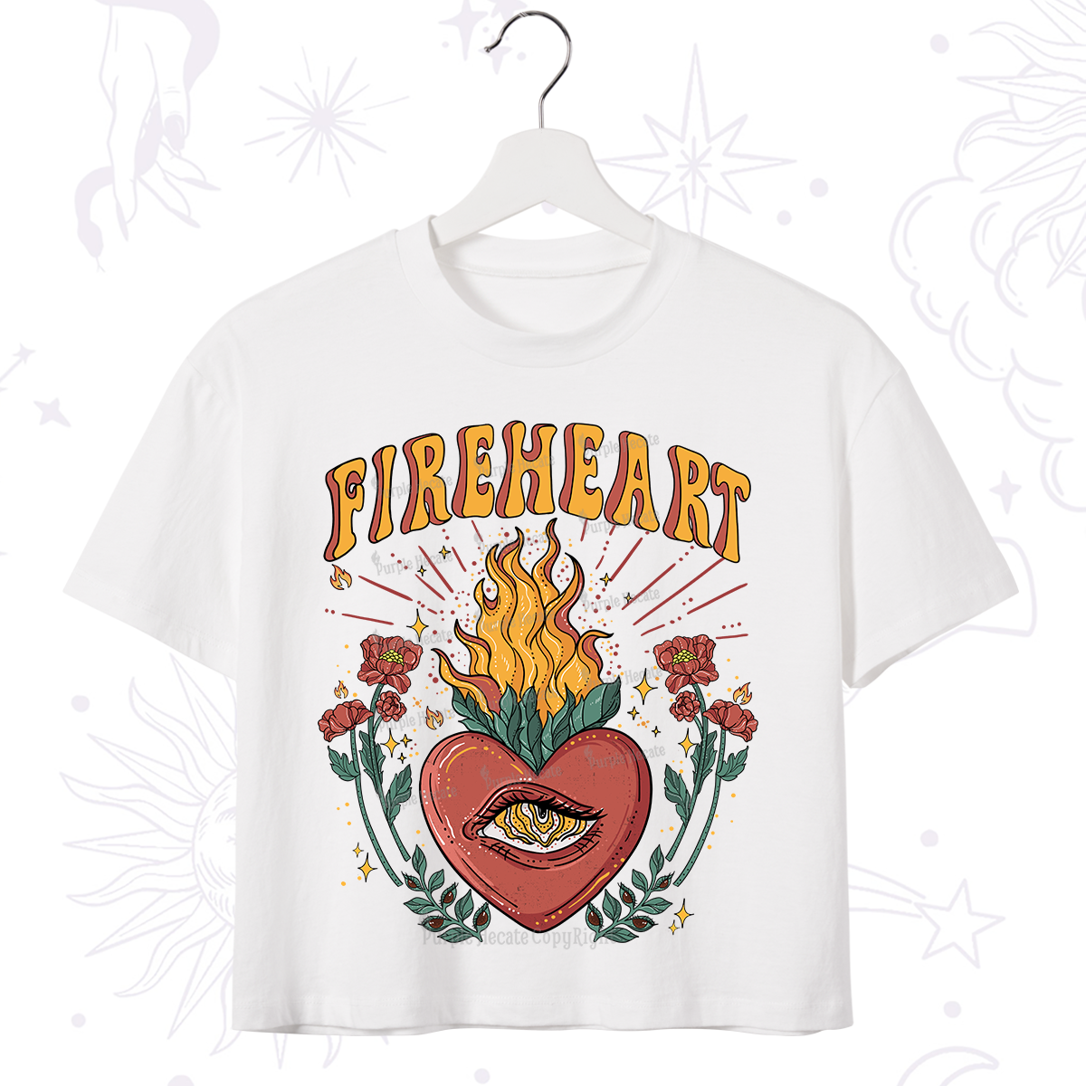 Purplehecate Fireheart Crop T-Shirt