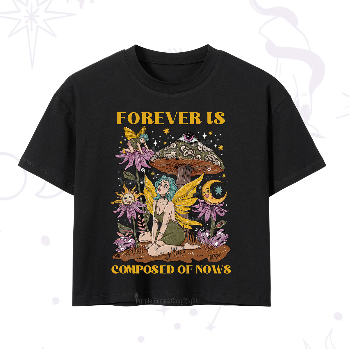 Purplehecate Forever Is Composed Of Nows Crop T-Shirt