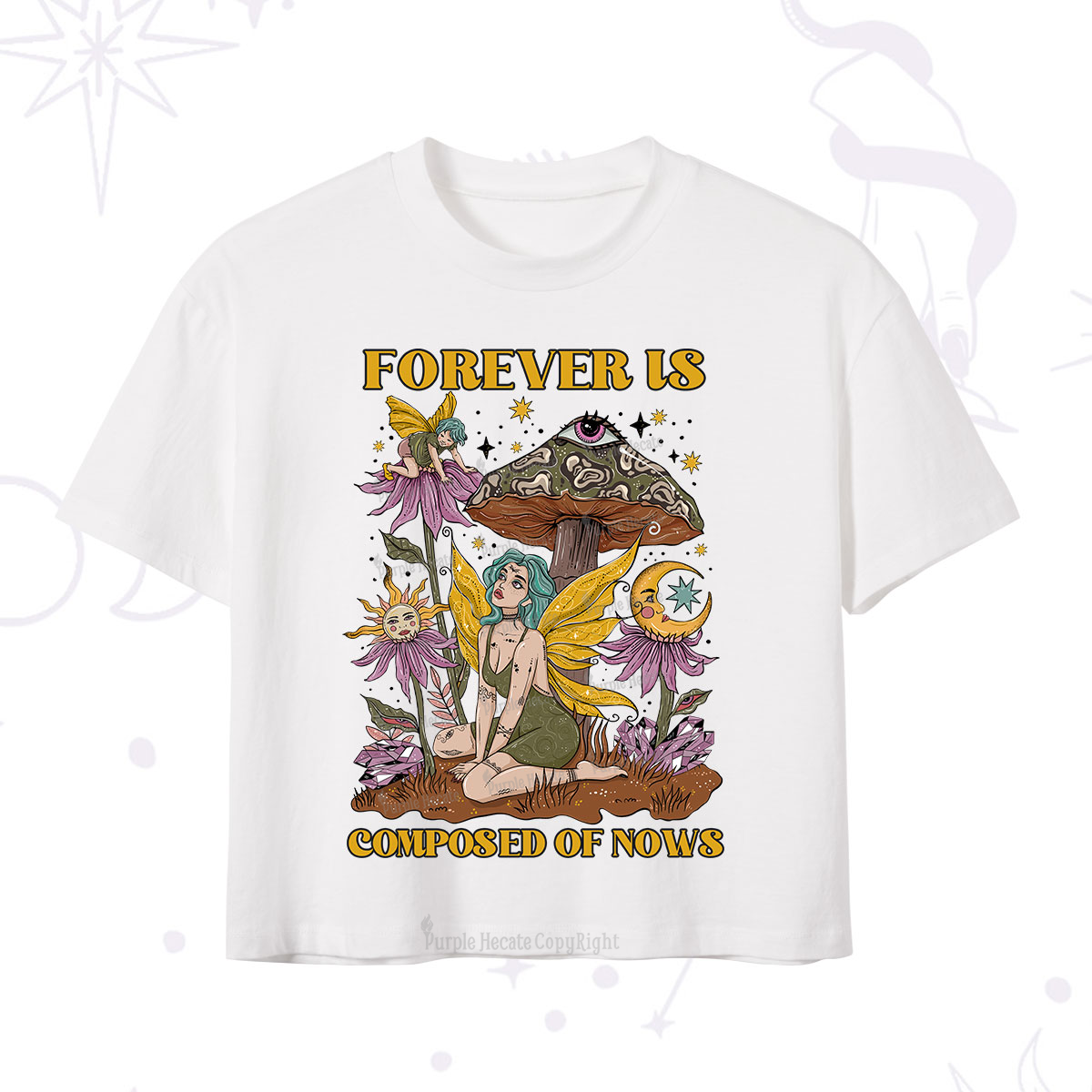 Purplehecate Forever Is Composed Of Nows Crop T-Shirt