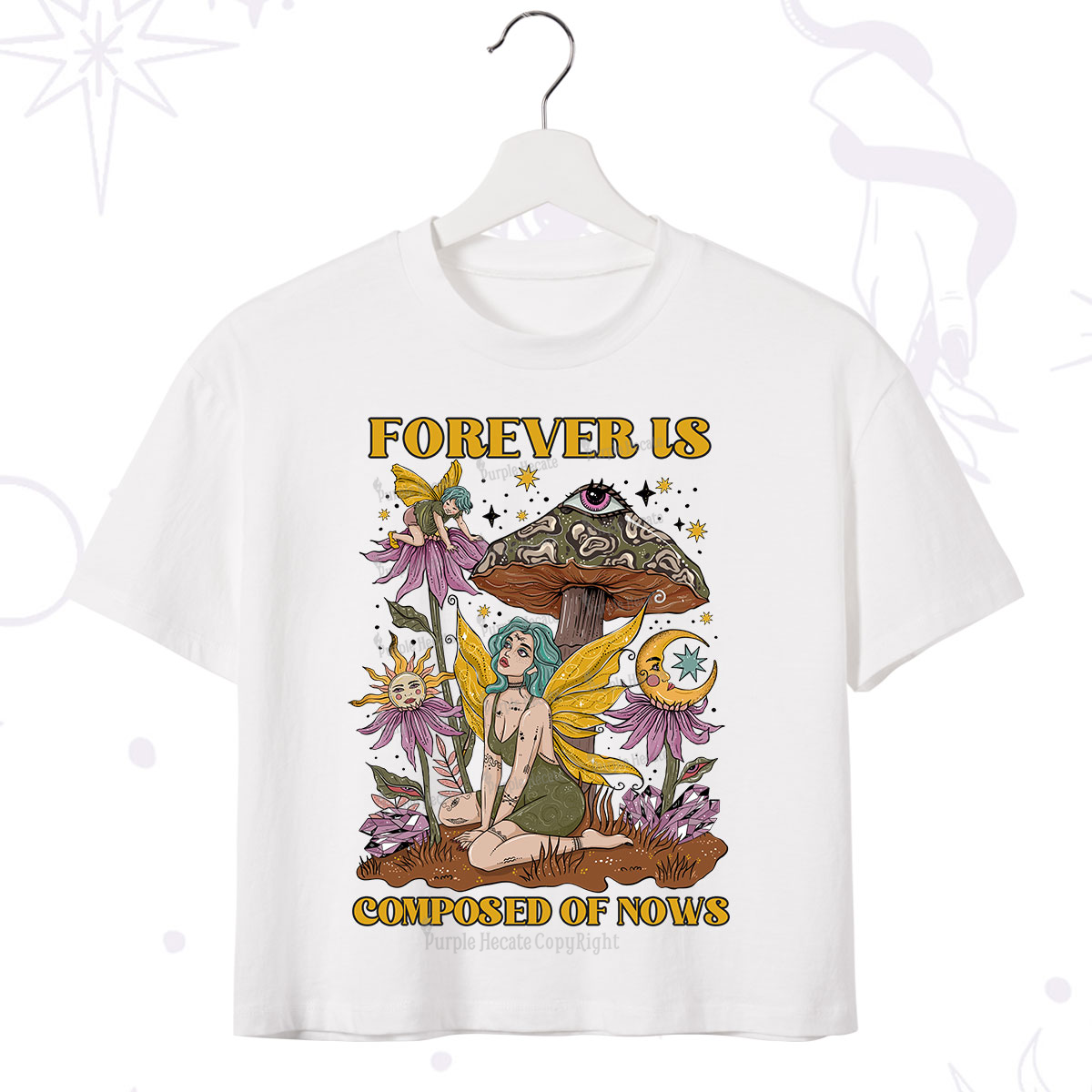 Purplehecate Forever Is Composed Of Nows Crop T-Shirt