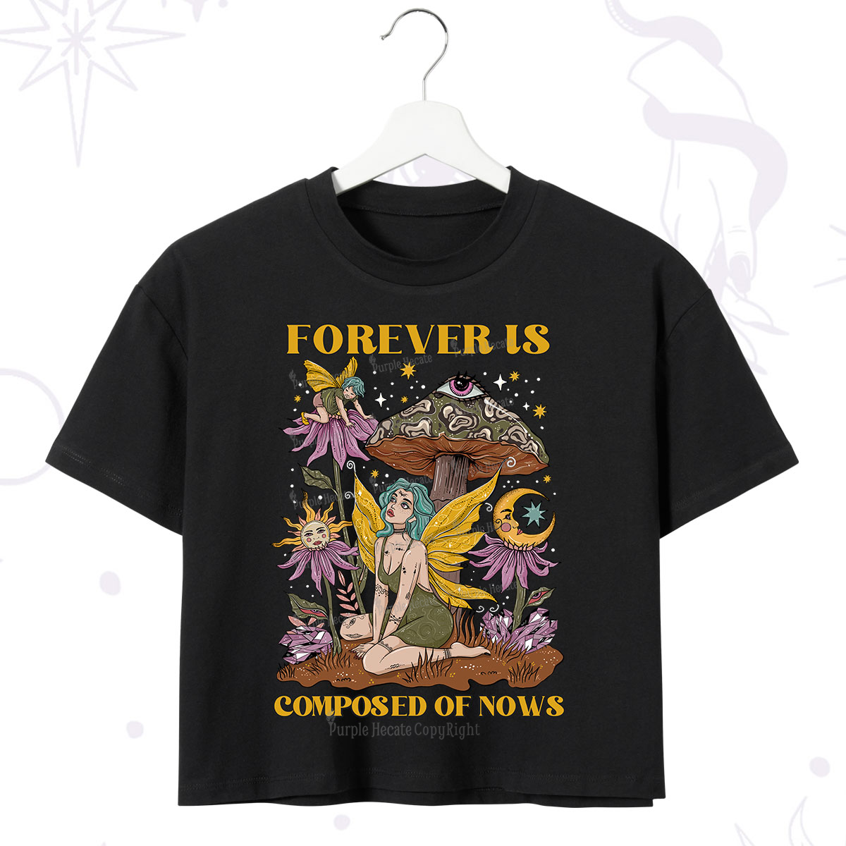 Purplehecate Forever Is Composed Of Nows Crop T-Shirt