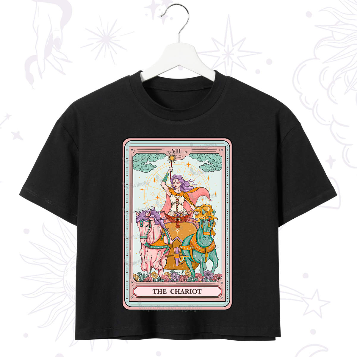 Purplehecate The Chariot Tarot Crop T-Shirt