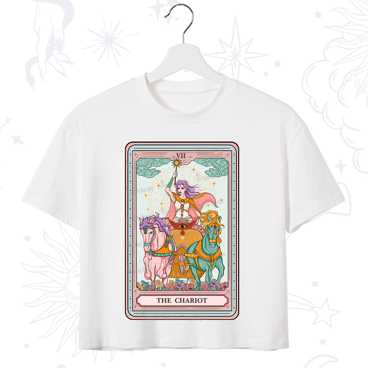 Purplehecate The Chariot Tarot Crop T-Shirt