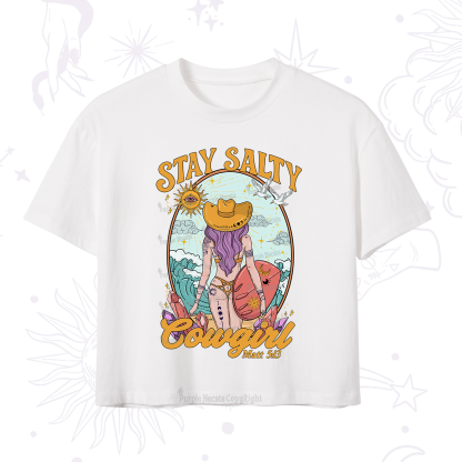 Purplehecate Stay Salty Cowgirl Crop T-Shirt