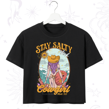 Purplehecate Stay Salty Cowgirl Crop T-Shirt