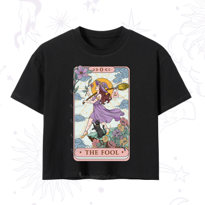 Purplehecate The Witchling Fool Tarot Crop T-Shirt