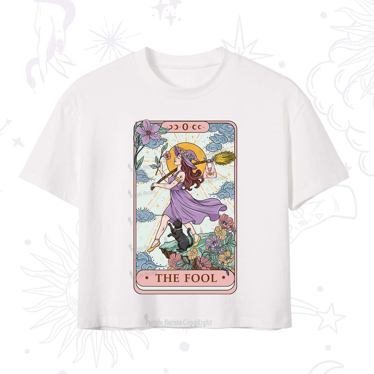Purplehecate The Witchling Fool Tarot Crop T-Shirt