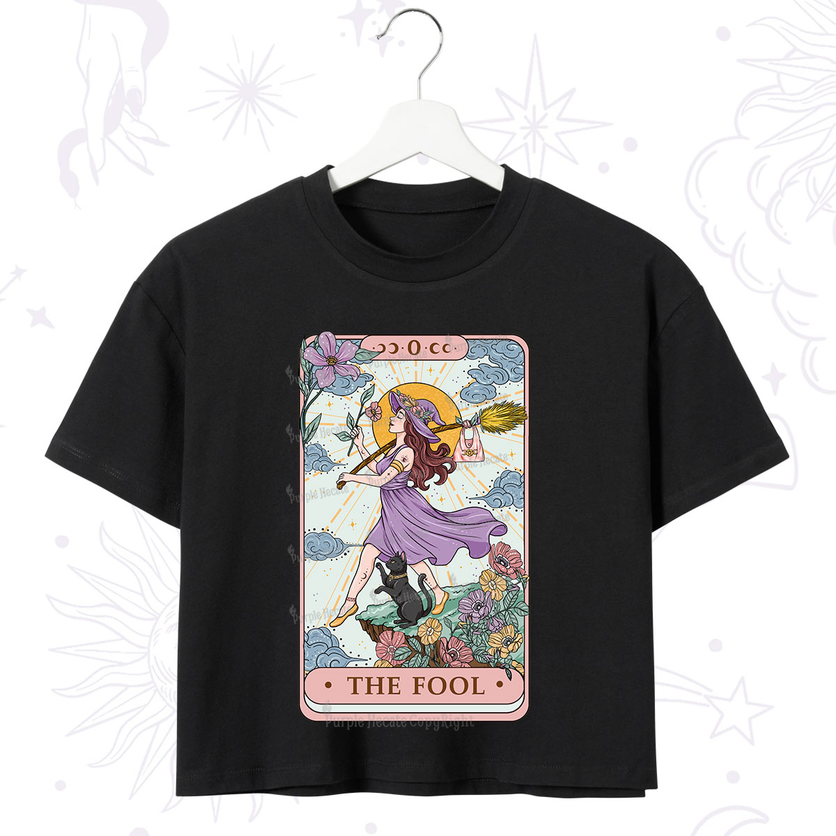 Purplehecate The Witchling Fool Tarot Crop T-Shirt