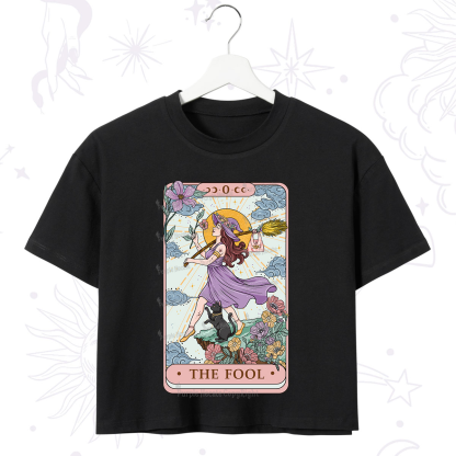 Purplehecate The Witchling Fool Tarot Crop T-Shirt