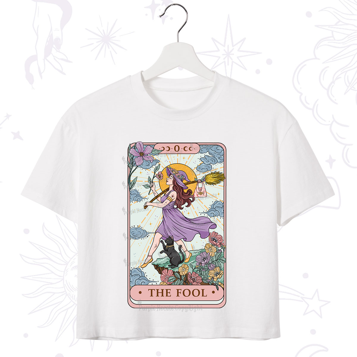 Purplehecate The Witchling Fool Tarot Crop T-Shirt
