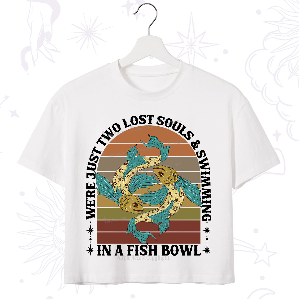 Purplehecate We're Just Two Lost Souls Swimming In A Fish Bowl Crop T-Shirt
