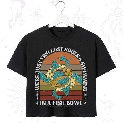 Purplehecate We're Just Two Lost Souls Swimming In A Fish Bowl Crop T-Shirt