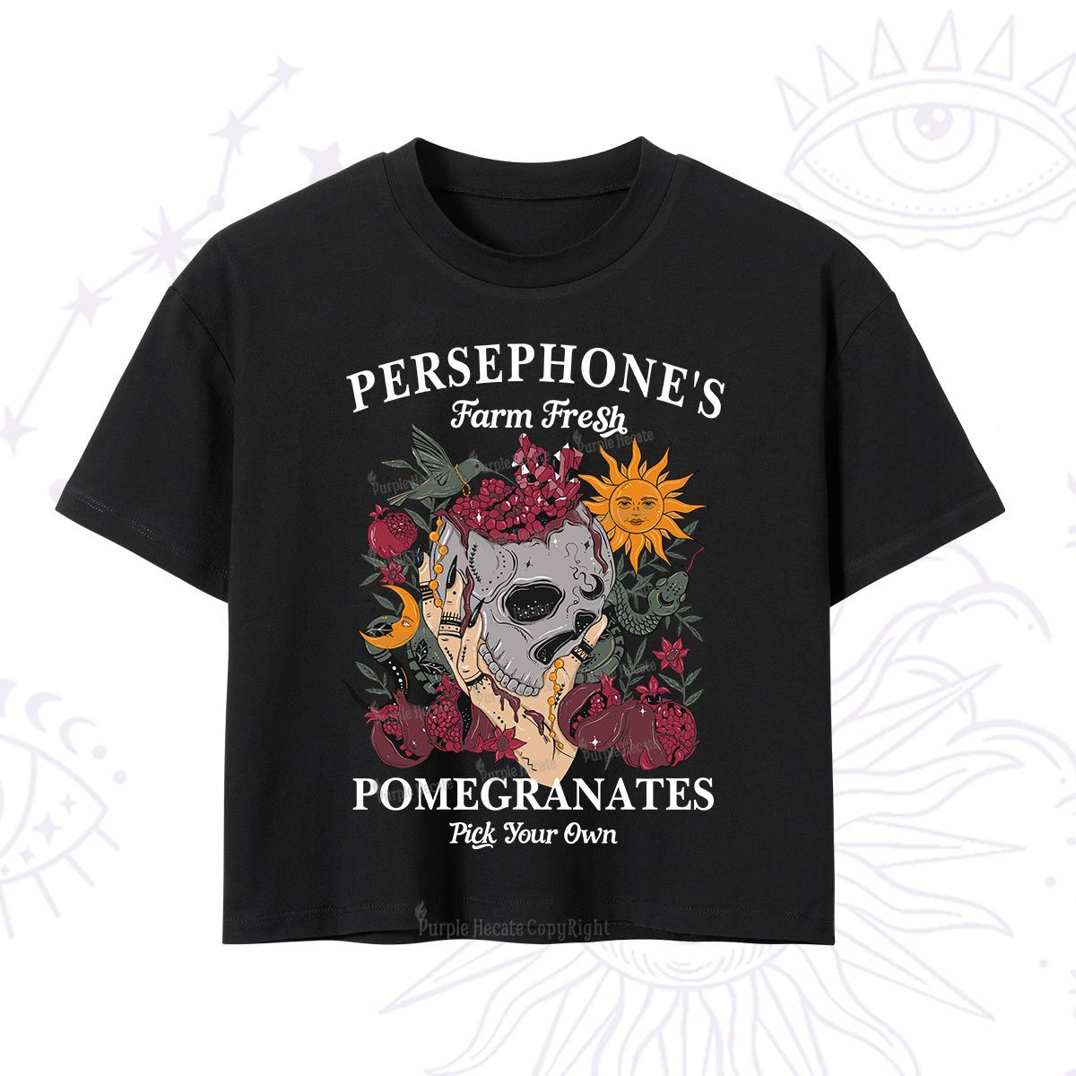 Purplehecate Persephone's Farm Fresh Pomegranates Pick Your Own Crop T-Shirt