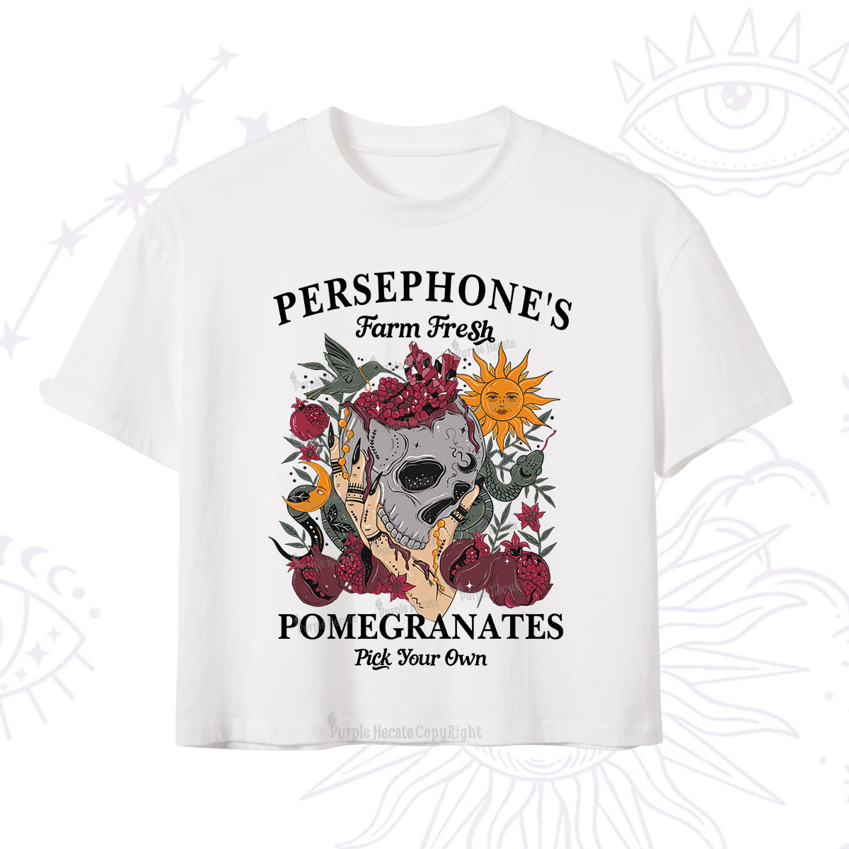 Purplehecate Persephone's Farm Fresh Pomegranates Pick Your Own Crop T-Shirt