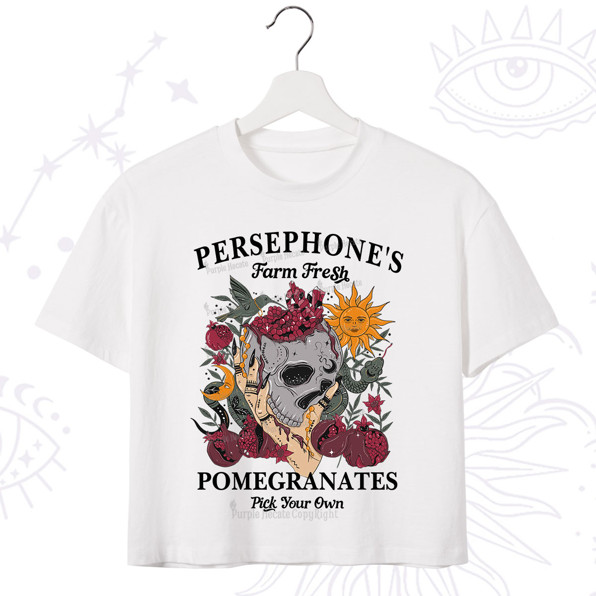 Purplehecate Persephone's Farm Fresh Pomegranates Pick Your Own Crop T-Shirt