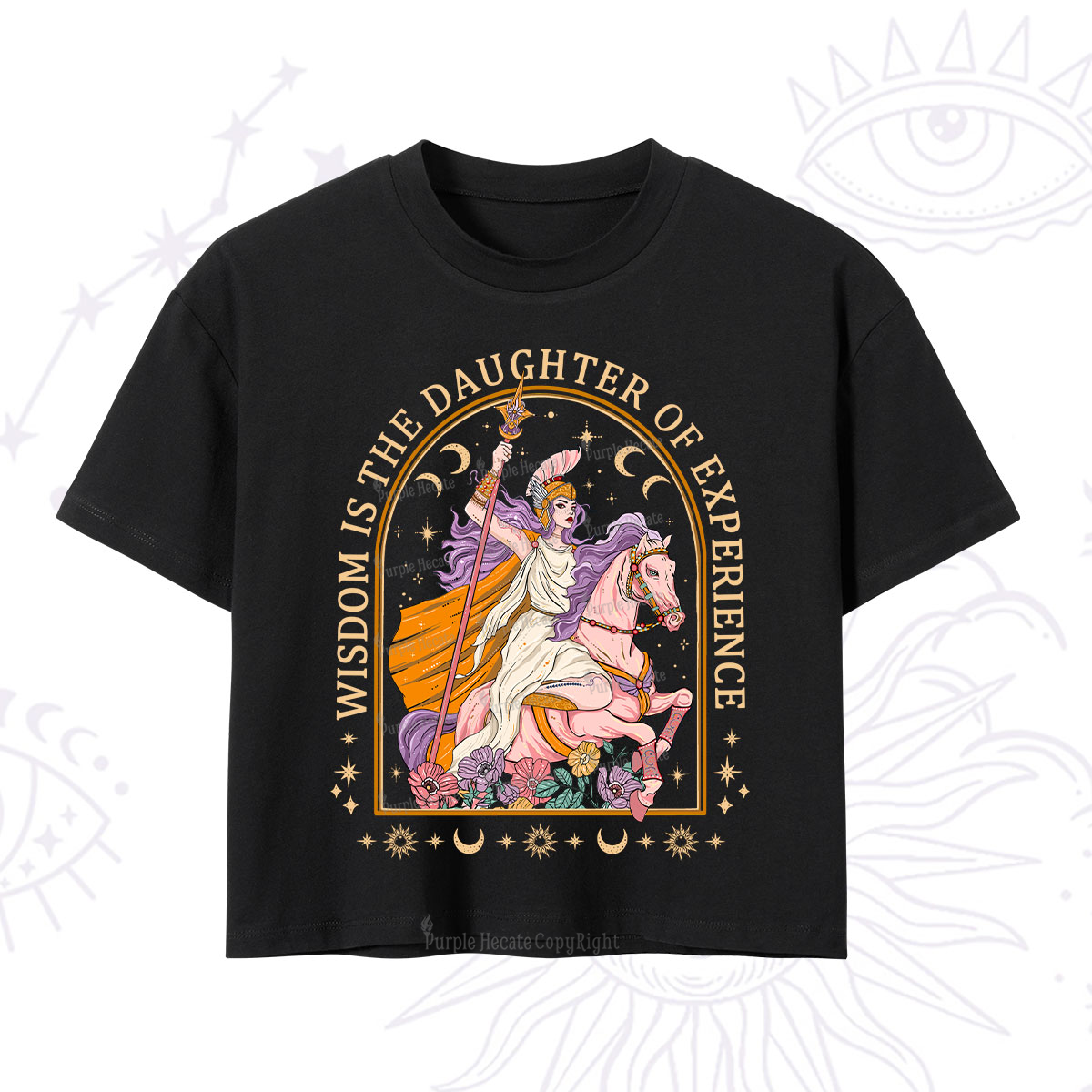 Purplehecate Wisdom Is The Daughter Of Experience Crop T-Shirt