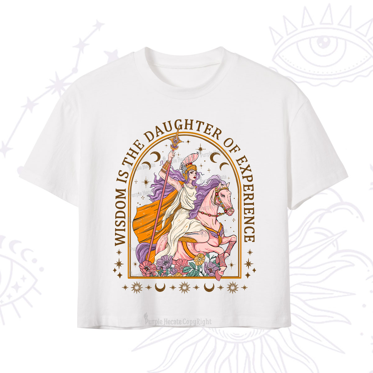 Purplehecate Wisdom Is The Daughter Of Experience Crop T-Shirt