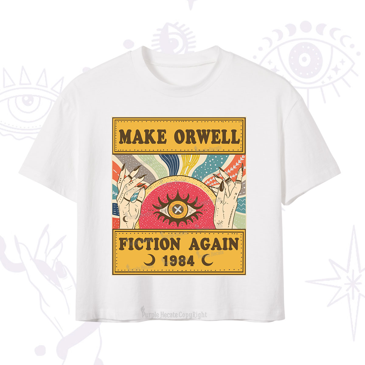 Purplehecate Make 1984 Fiction Again Crop T-Shirt