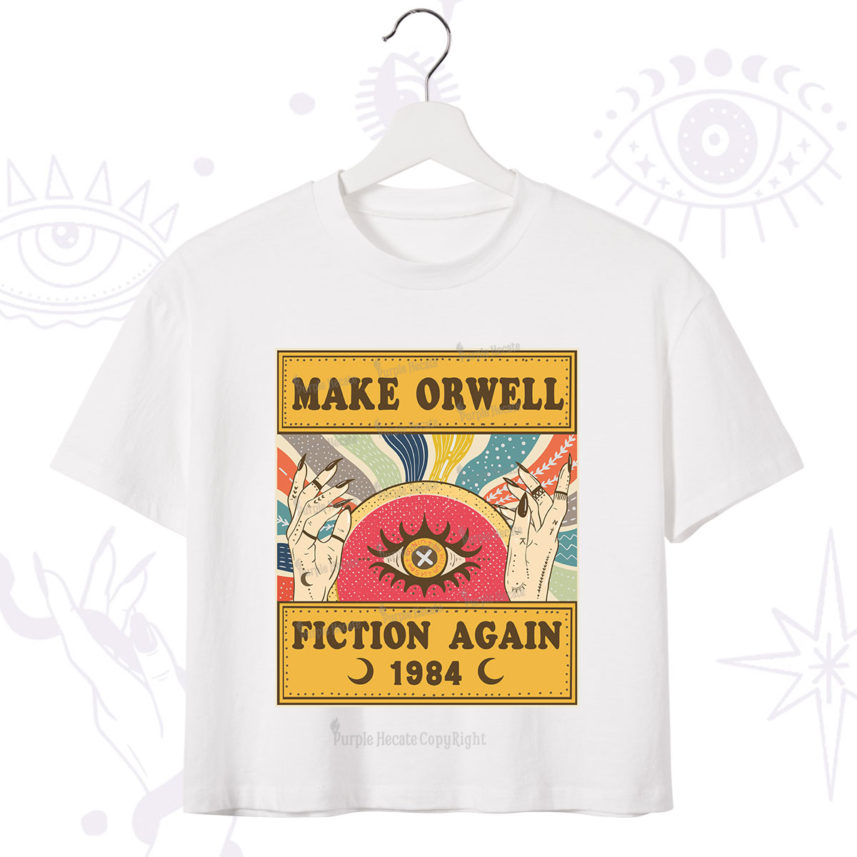 Purplehecate Make 1984 Fiction Again Crop T-Shirt