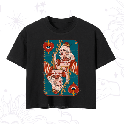 Purplehecate Mystic Queen of Hearts Crop T-Shirt