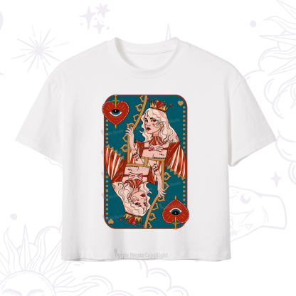 Purplehecate Mystic Queen of Hearts Crop T-Shirt