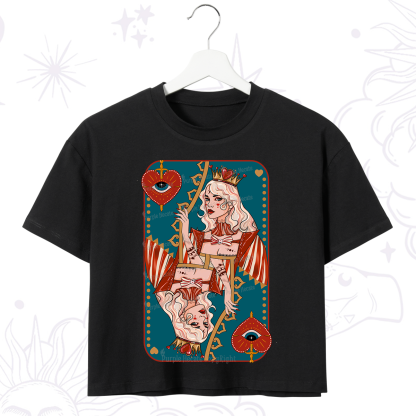 Purplehecate Mystic Queen of Hearts Crop T-Shirt