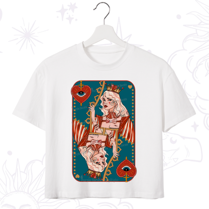 Purplehecate Mystic Queen of Hearts Crop T-Shirt