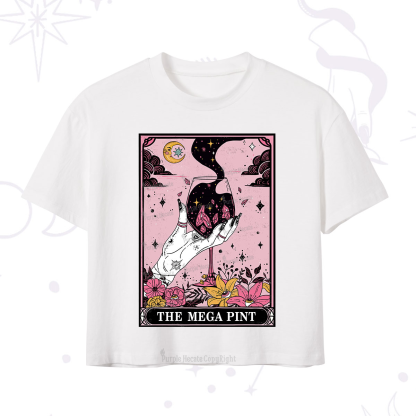 Purplehecate The Mega Pint Tarot Card Crop T-Shirt