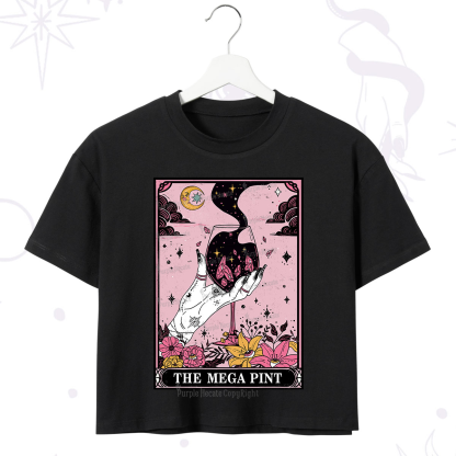 Purplehecate The Mega Pint Tarot Card Crop T-Shirt