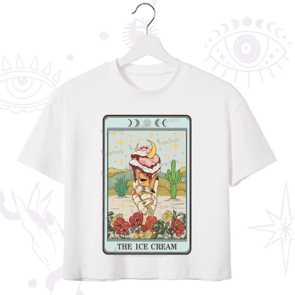 Purplehecate The Ice Cream Tarot Crop T-Shirt