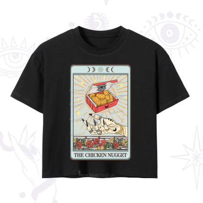 Purplehecate The Chicken Nugget Tarot Card Crop T-Shirt