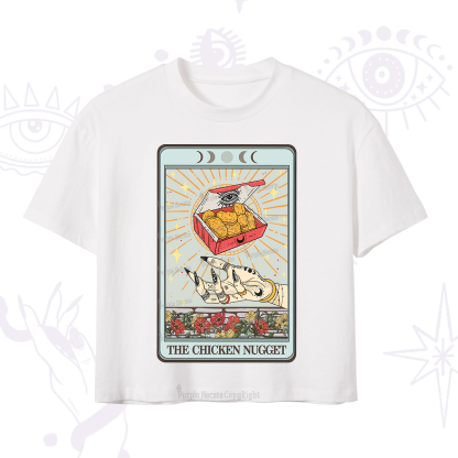 Purplehecate The Chicken Nugget Tarot Card Crop T-Shirt