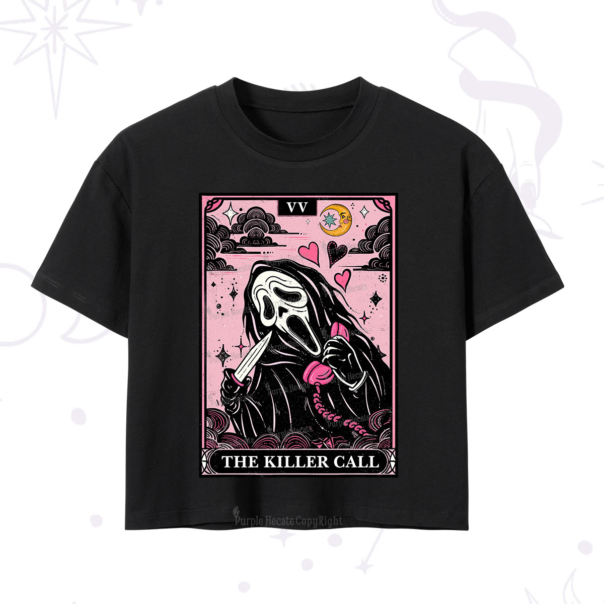 Purplehecate The Killer Call Tarot Crop T-Shirt