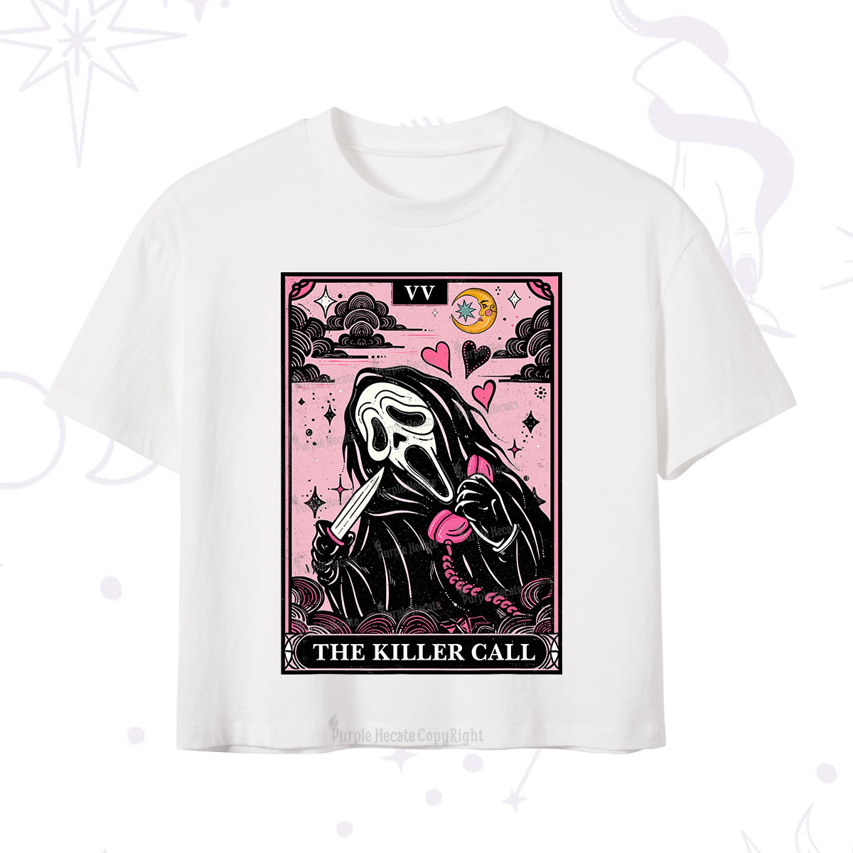 Purplehecate The Killer Call Tarot Crop T-Shirt