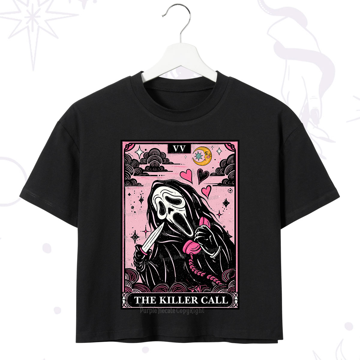 Purplehecate The Killer Call Tarot Crop T-Shirt