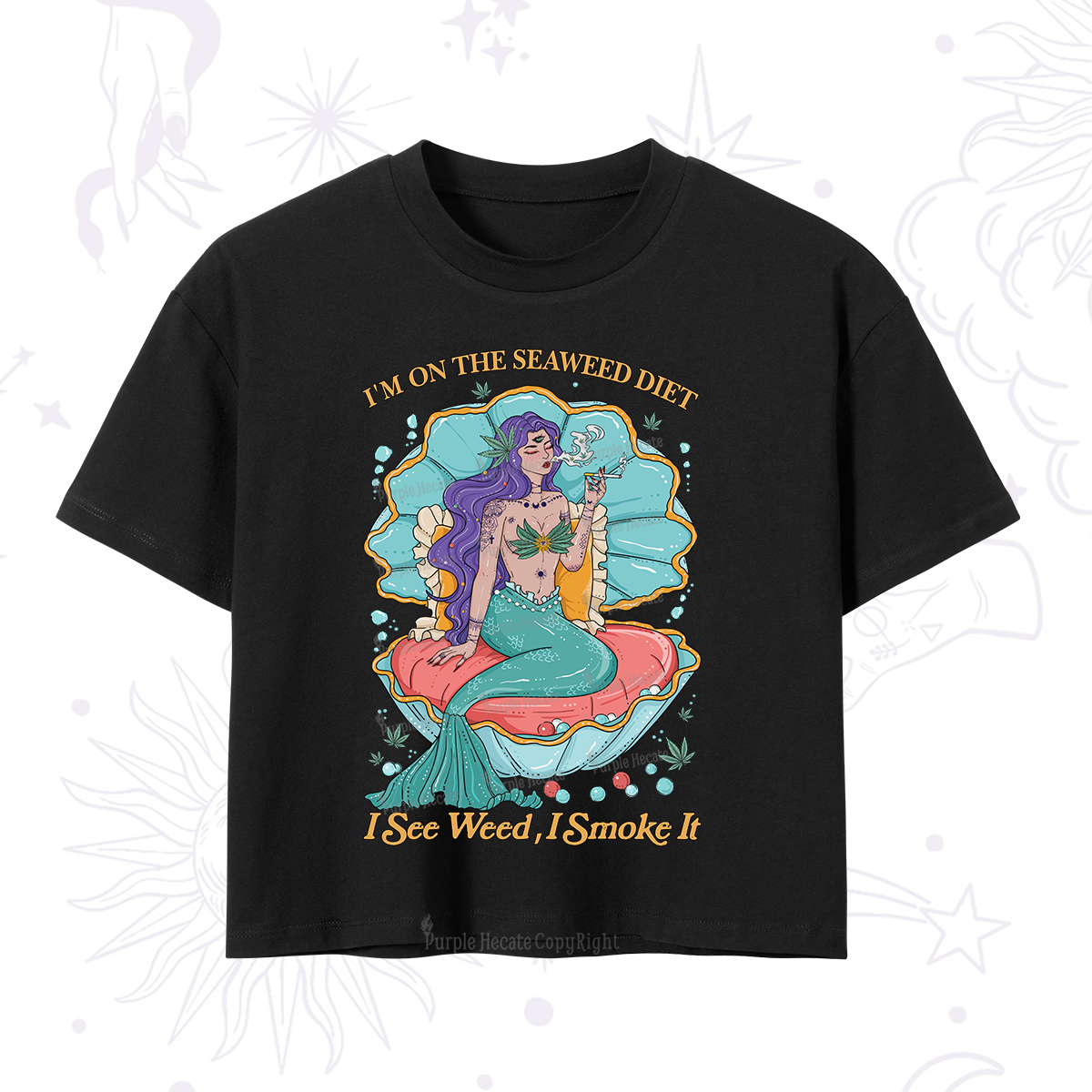 Purplehecate I See Weed I Smoke It Crop T-Shirt