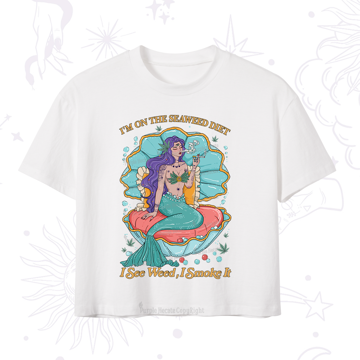 Purplehecate I See Weed I Smoke It Crop T-Shirt