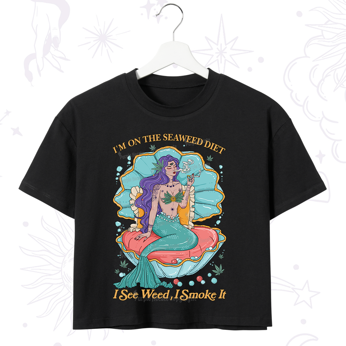 Purplehecate I See Weed I Smoke It Crop T-Shirt